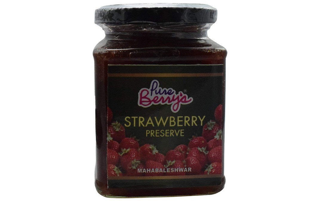 Pure Berry's Strawberry Preserve - Mahabaleshwar   Jar  350 grams